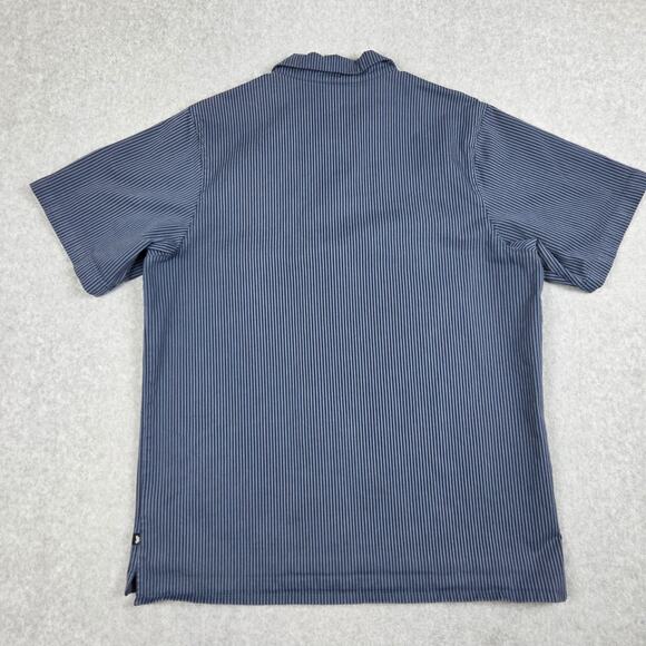 Nike SB Size XL Skateboard Short Sleeve Dri Fit 1/4 Zip Pullover Stripe Blue Blk - Picture 5 of 11